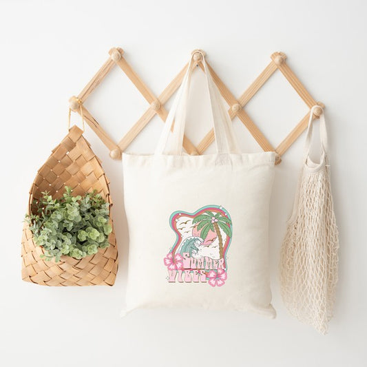 Summer Vibes Flowers Tote