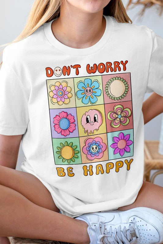 Don't Worry Be Happy Retro Graphic Tee